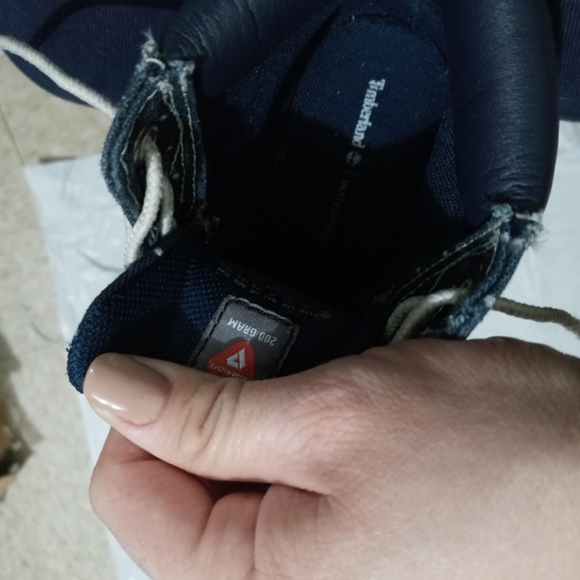 Navy blue white dotted Timberland Size 12 - Picture 4 of 8